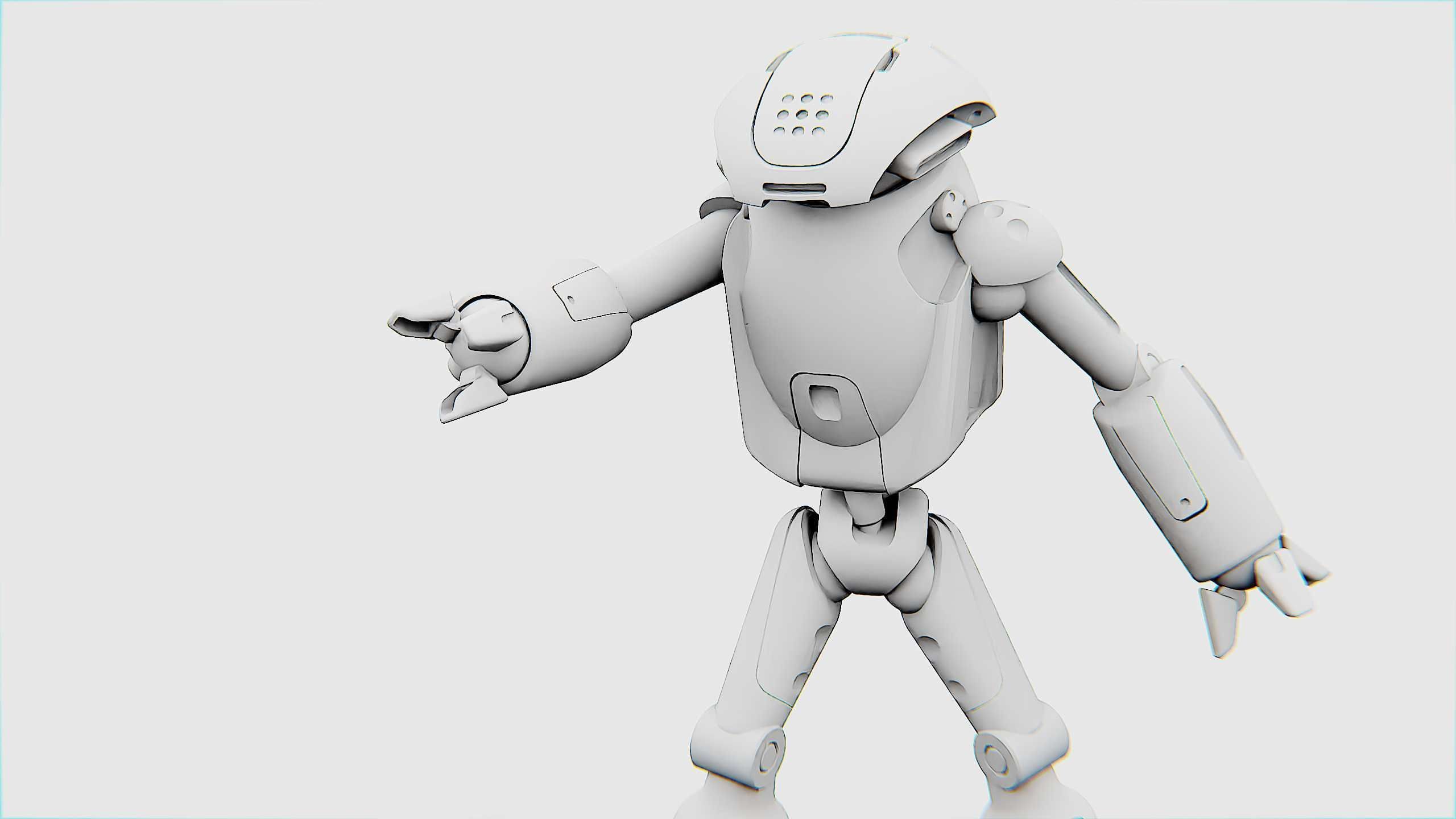 UTILITY BOT SOPHIE Rigged for Unreal Engine - Unity - MIXAMO 3D model_32