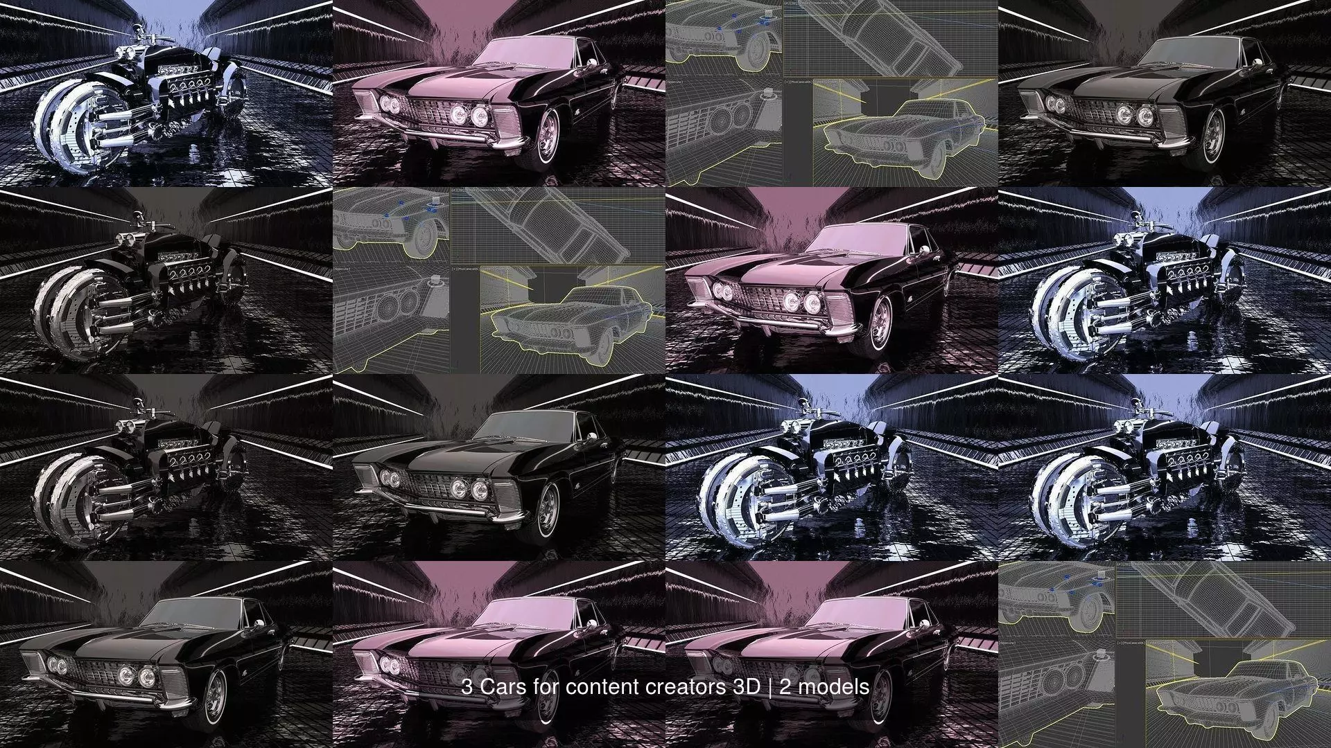 3 Cars for content creators 3D 3D Model Collection_4