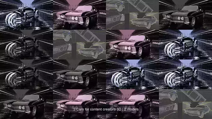 3 Cars for content creators 3D