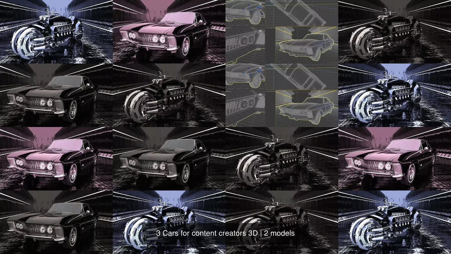 3 Cars for content creators 3D 3D Model Collection_3