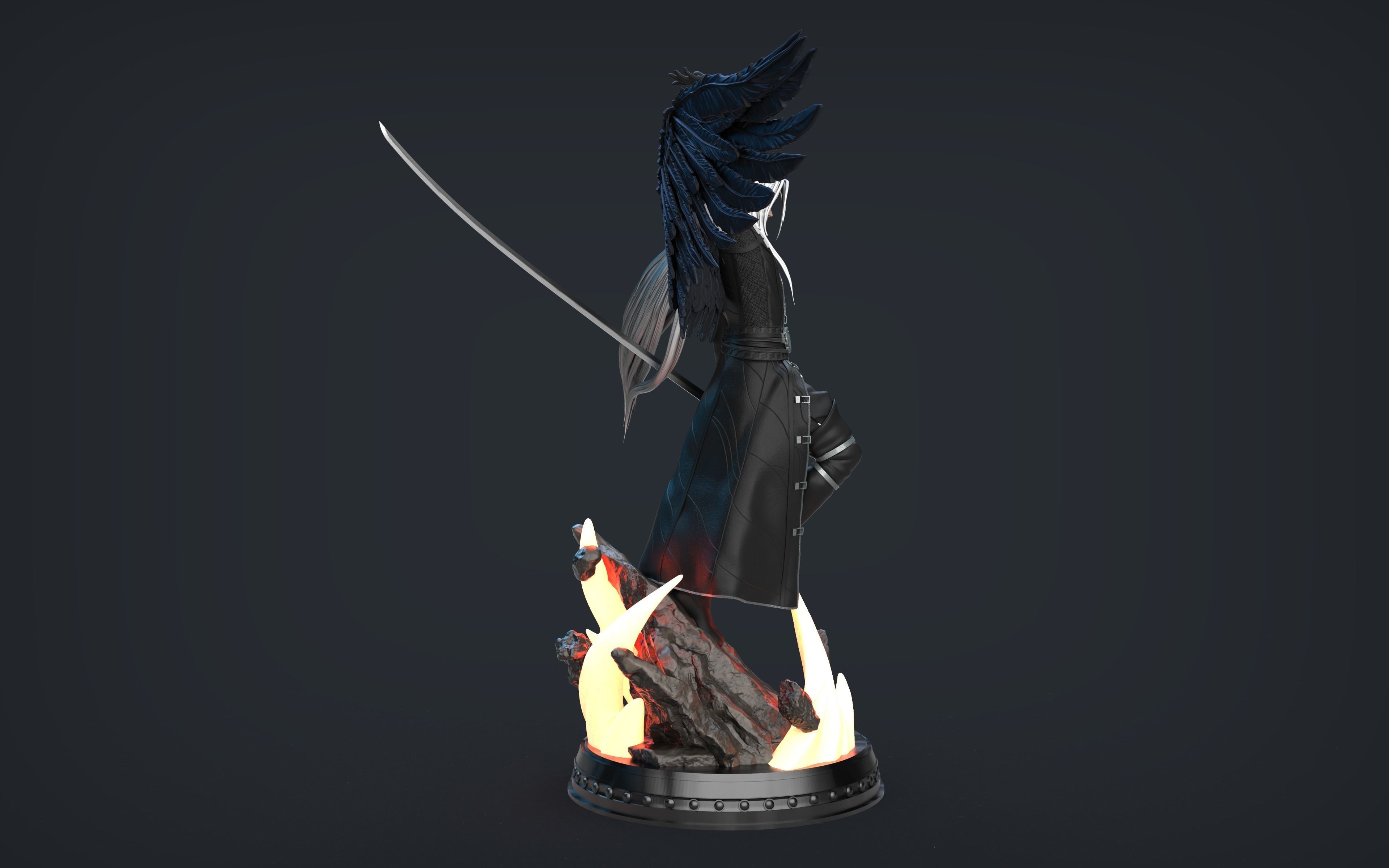 Sephiroth Statue 3D PRINT READY 3D print model_20