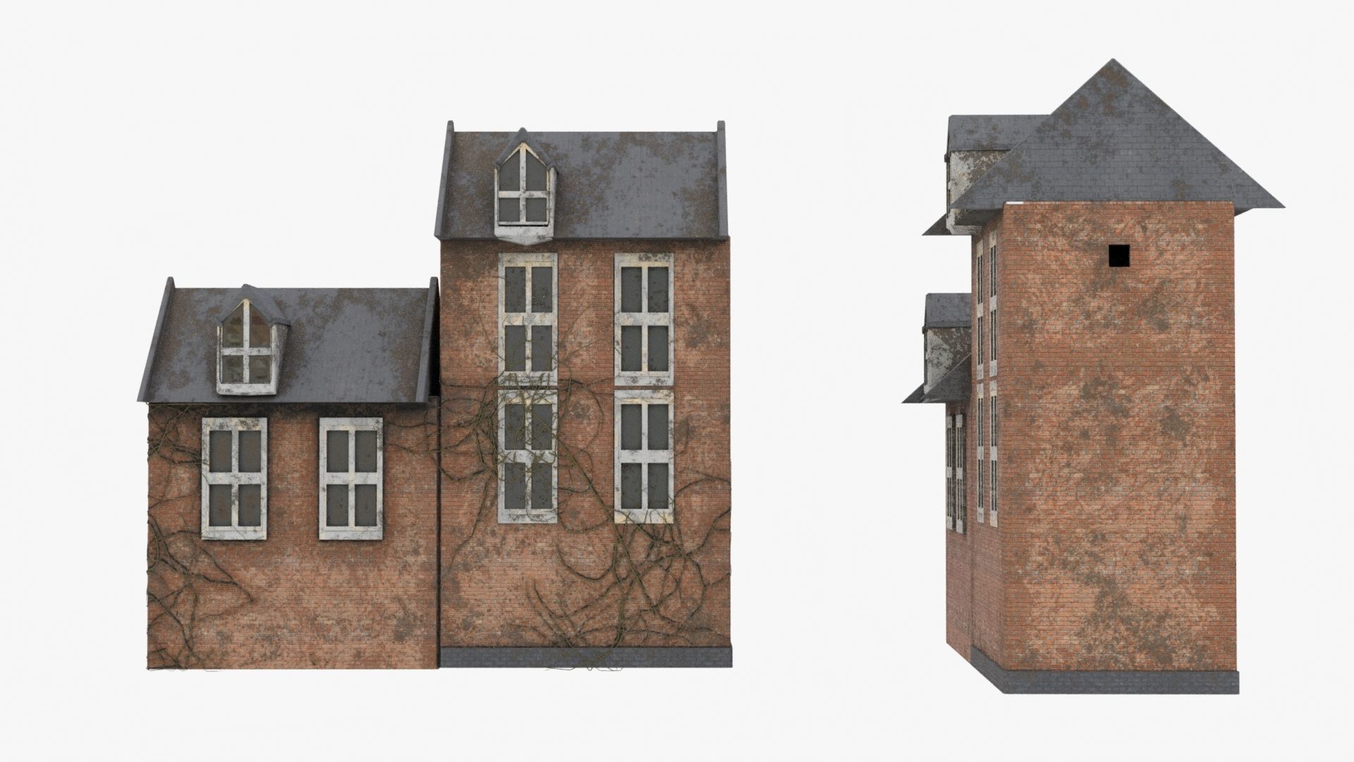 Detailed 4K Old House 3D model_2