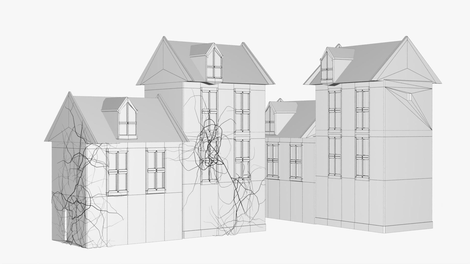 Detailed 4K Old House 3D model_1