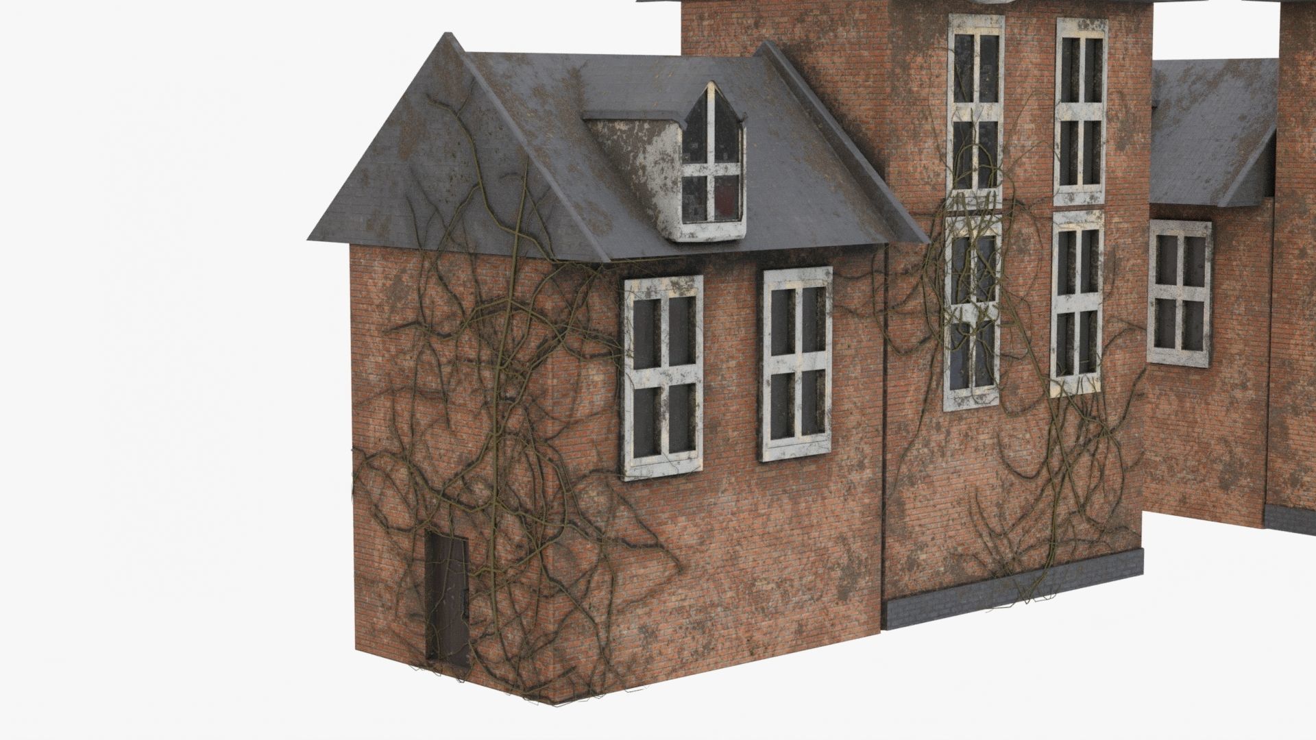 Detailed 4K Old House 3D model_7