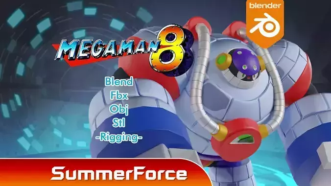 Frostman - Megaman 8 3D model