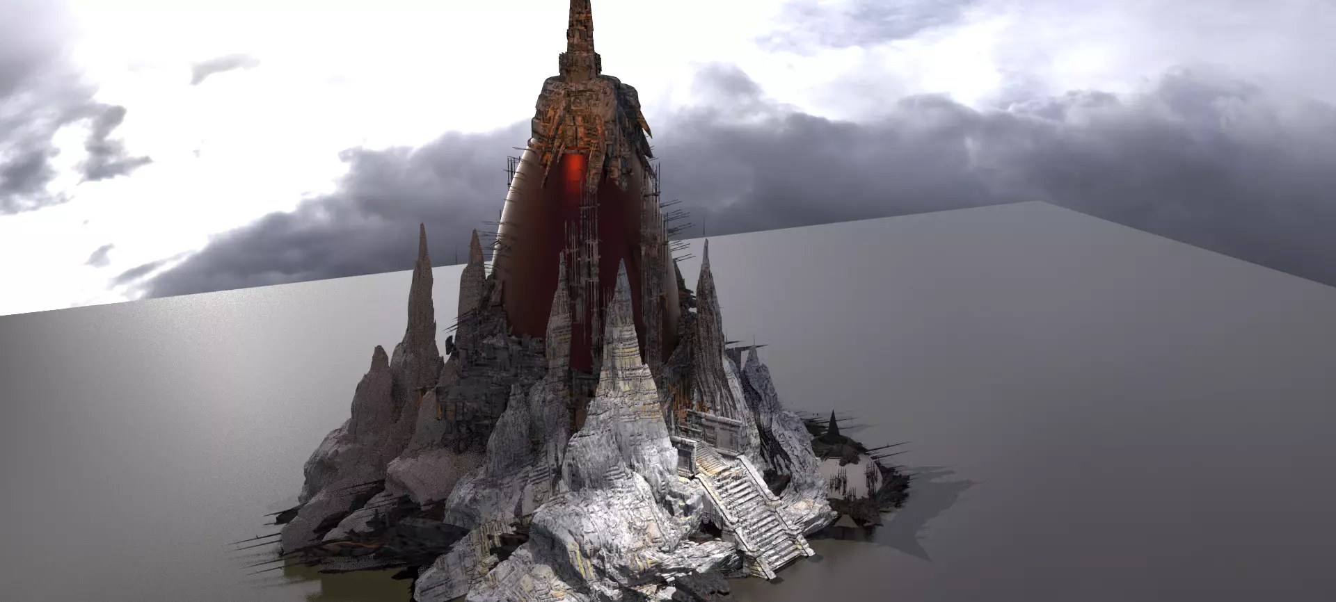 Locust Queen hive rocks  3D model_0