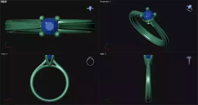 Reverse Tapered Engagement Ring