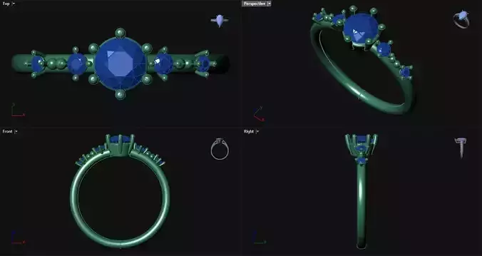 6 Prong Engagement Ring 