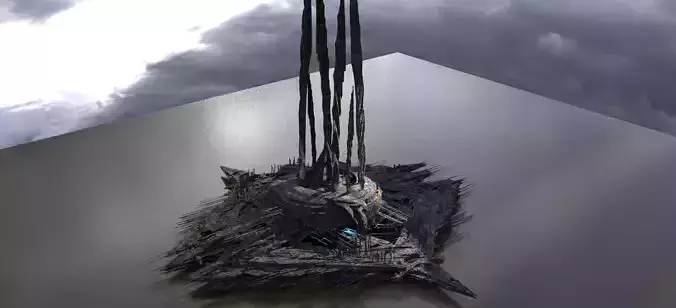 Alien Crystal Dome floor 3D model