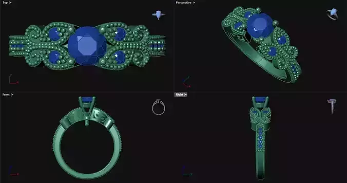 Butterfly Engagement Ring 