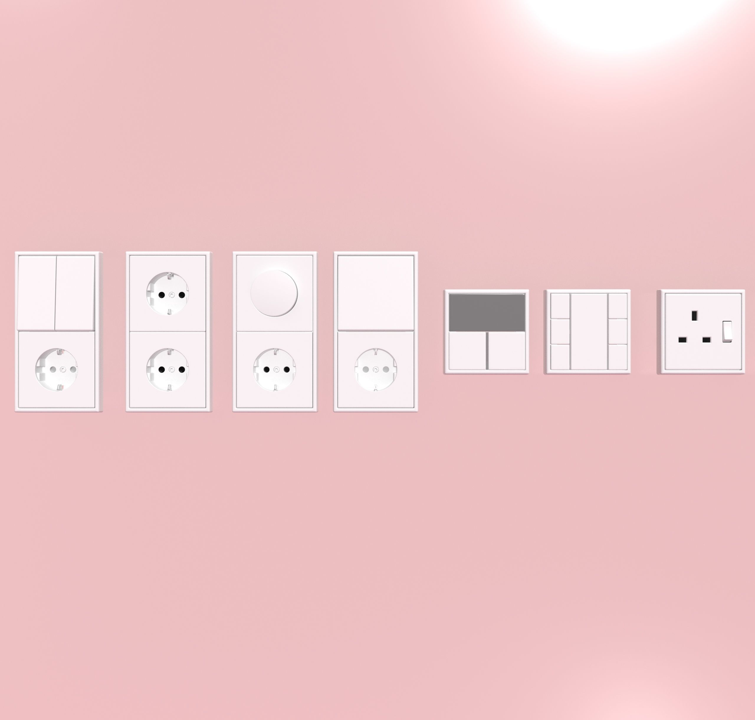 elektronik prizler ve dokunmatik anahtarlar Low-poly 3D model_21