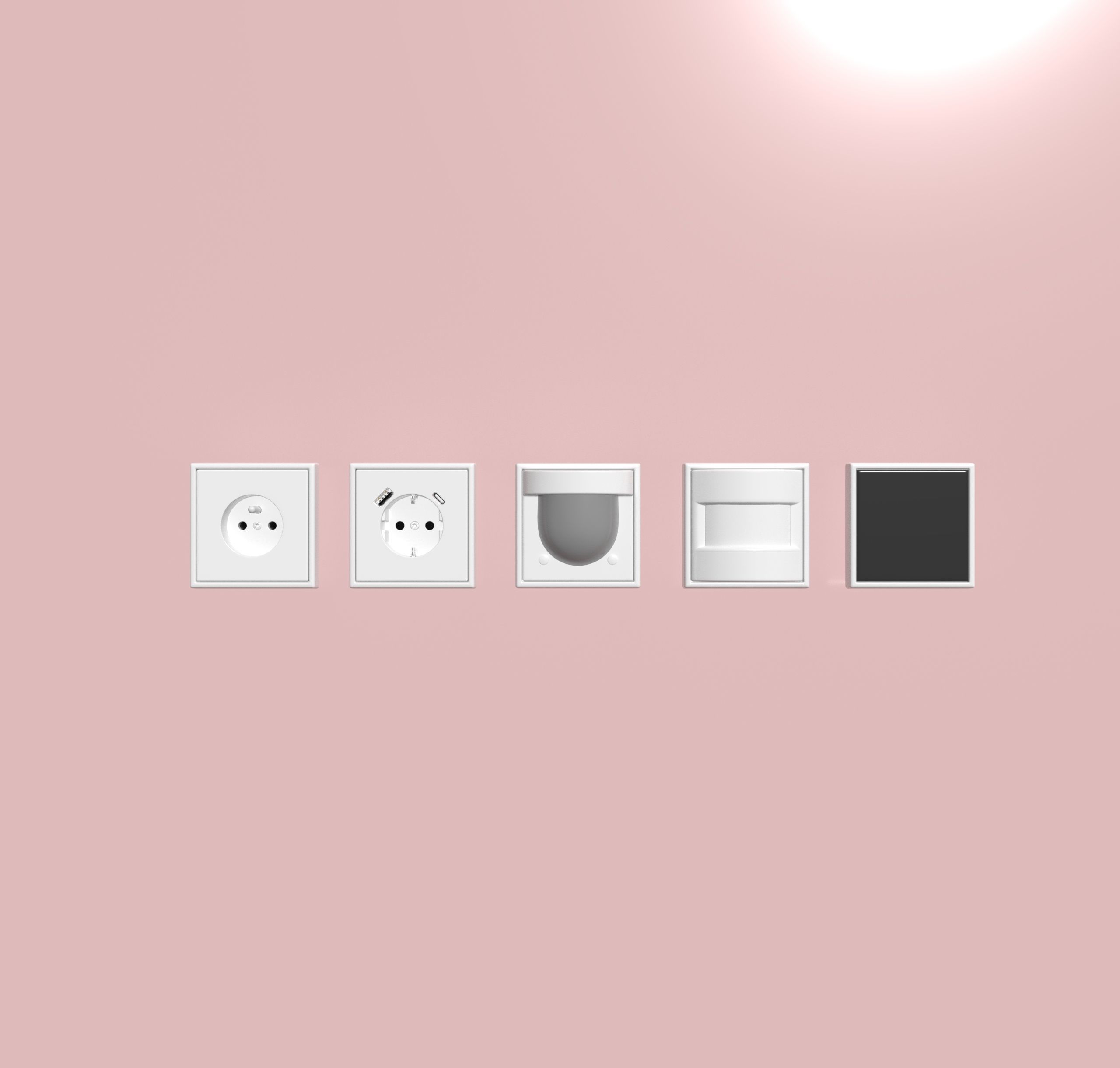 elektronik prizler ve dokunmatik anahtarlar Low-poly 3D model_23