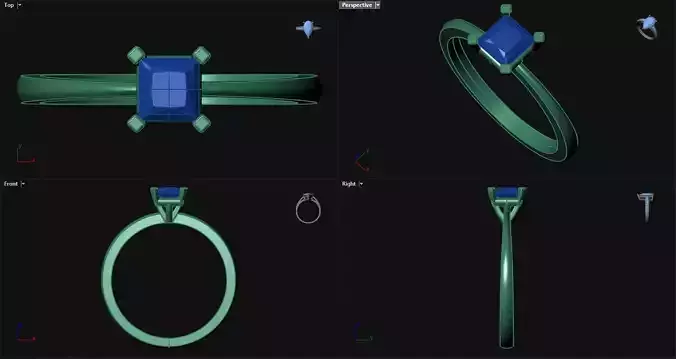 Princess Diamond Engagement Ring 