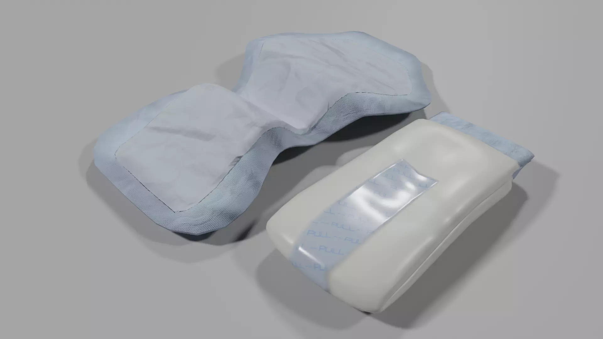 Incontinence Pads Low-poly 3D model_0