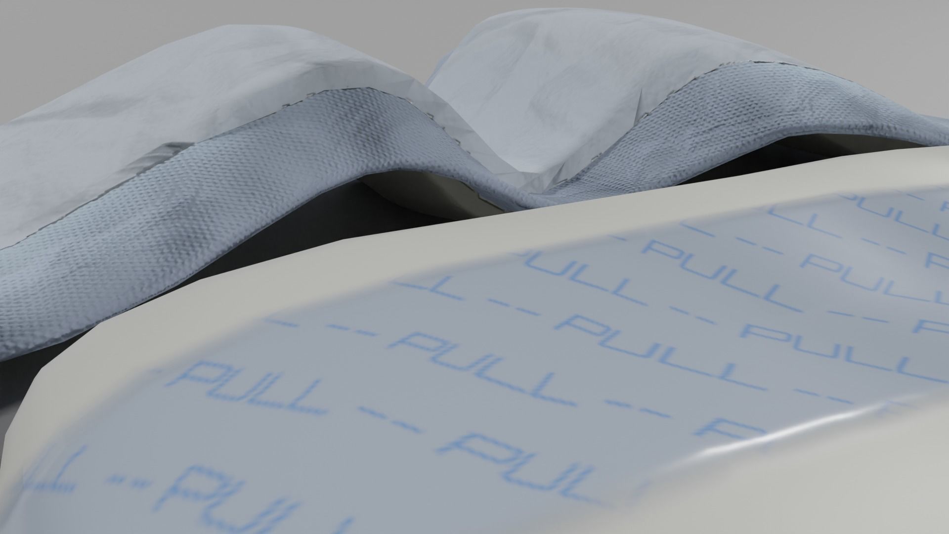 Incontinence Pads Low-poly 3D model_1