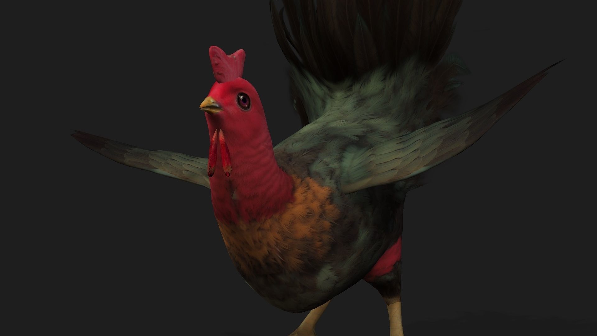 Chicken A5 Low-poly 3D model_12