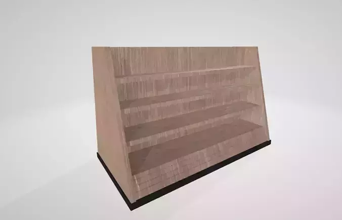 Modern low-poly store shelf