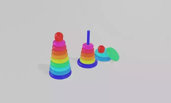 Lowpoly midpoly children pyramid