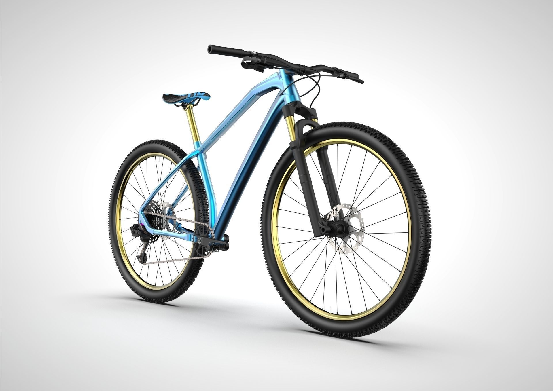 HARDTAIL MOUNTAIN BIKE 29 INCH WHEEL -  ACTUAL DIMENSION 3D model_1