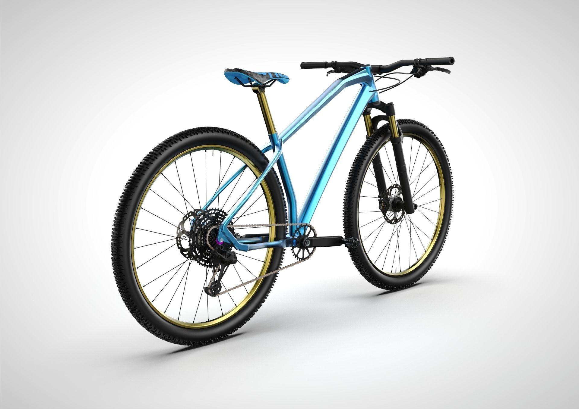 HARDTAIL MOUNTAIN BIKE 29 INCH WHEEL -  ACTUAL DIMENSION 3D model_3