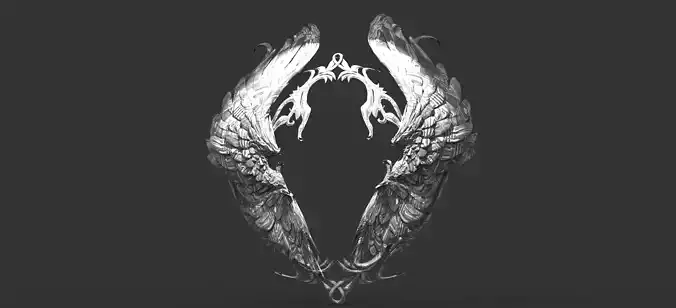 Angel Sci Fi Heart Detail