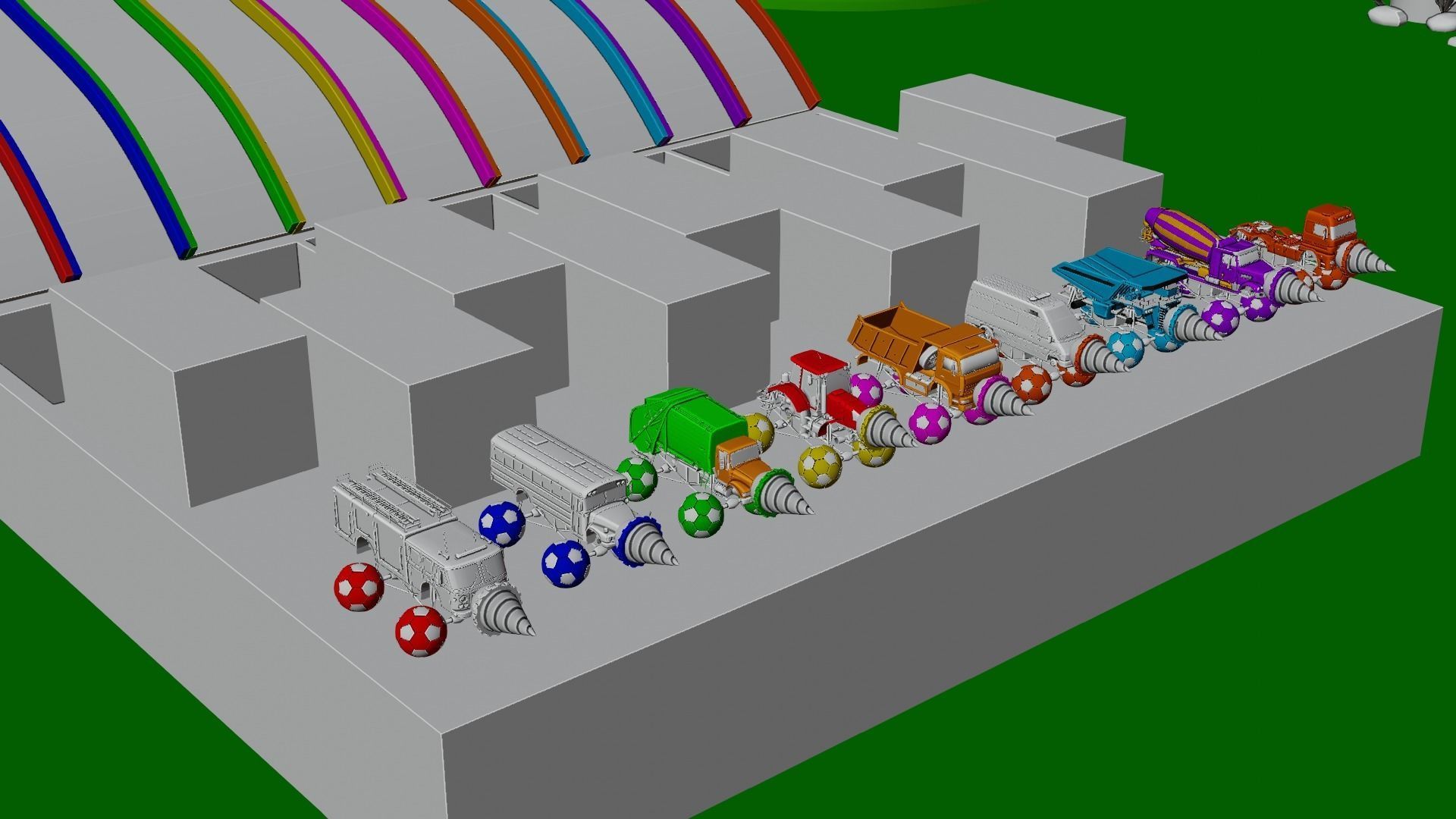 Vehicles Came out from Clay Boxes 3D model_6