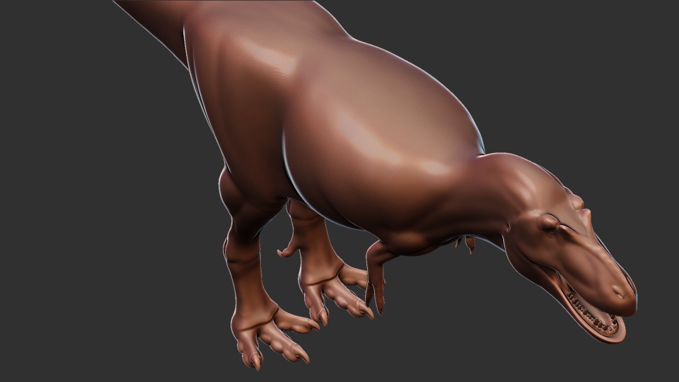 Daspletosaurus base mesh Low-poly 3D model_6