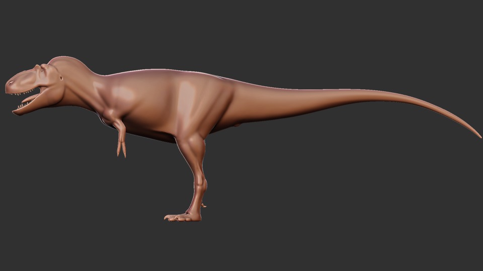 Daspletosaurus base mesh Low-poly 3D model_4