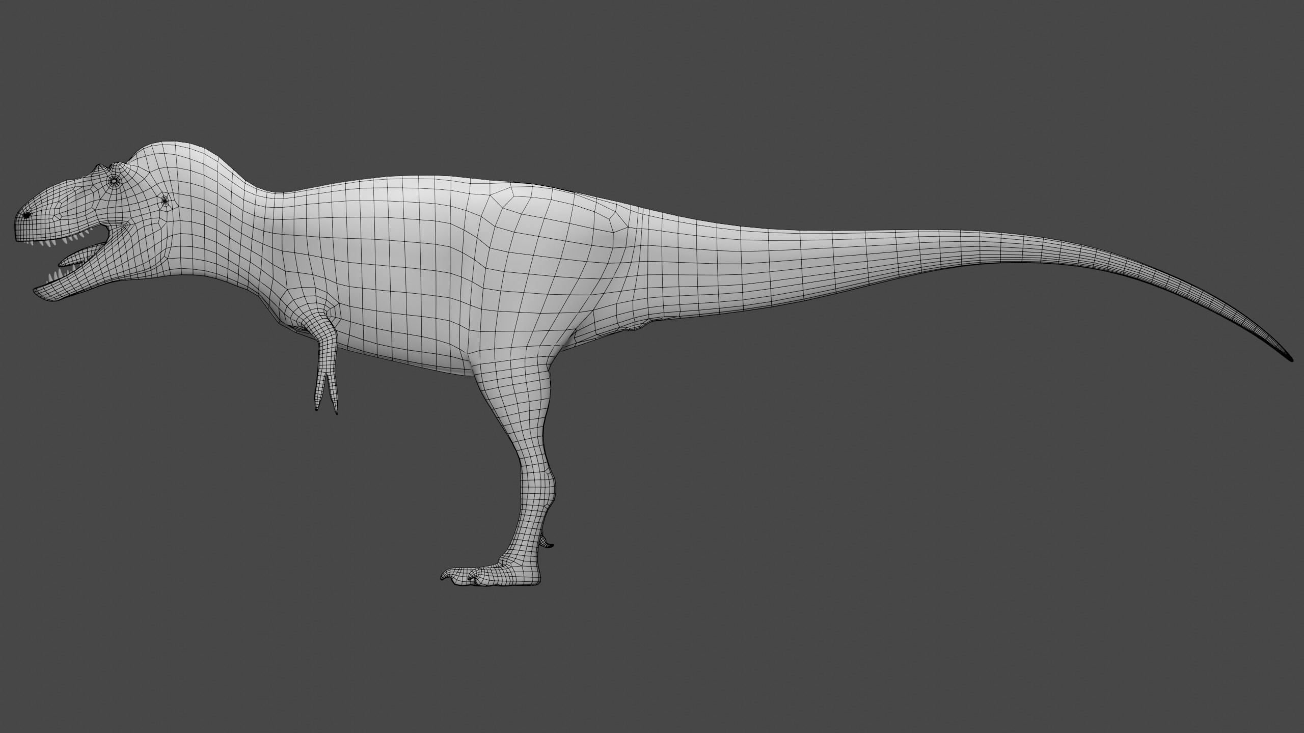 Daspletosaurus base mesh Low-poly 3D model_10
