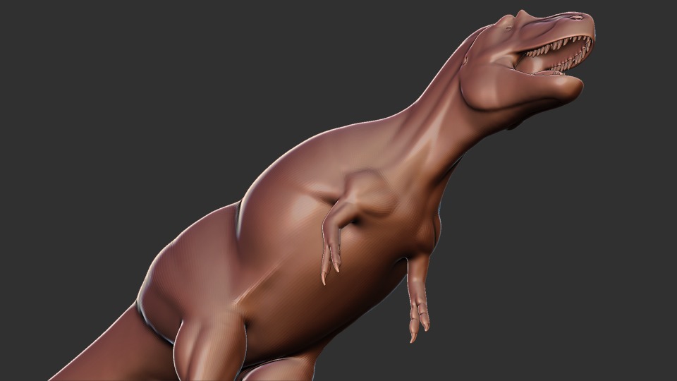 Daspletosaurus base mesh Low-poly 3D model_5