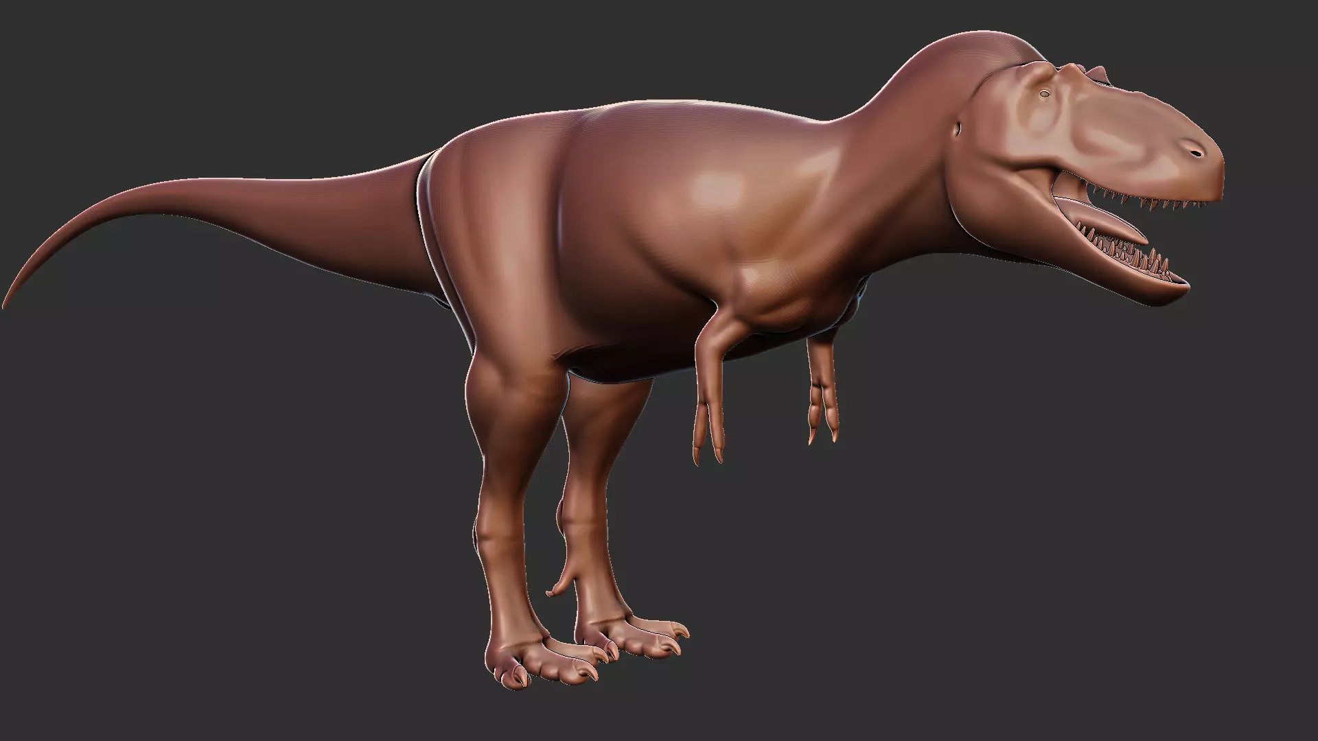Daspletosaurus base mesh Low-poly 3D model_0