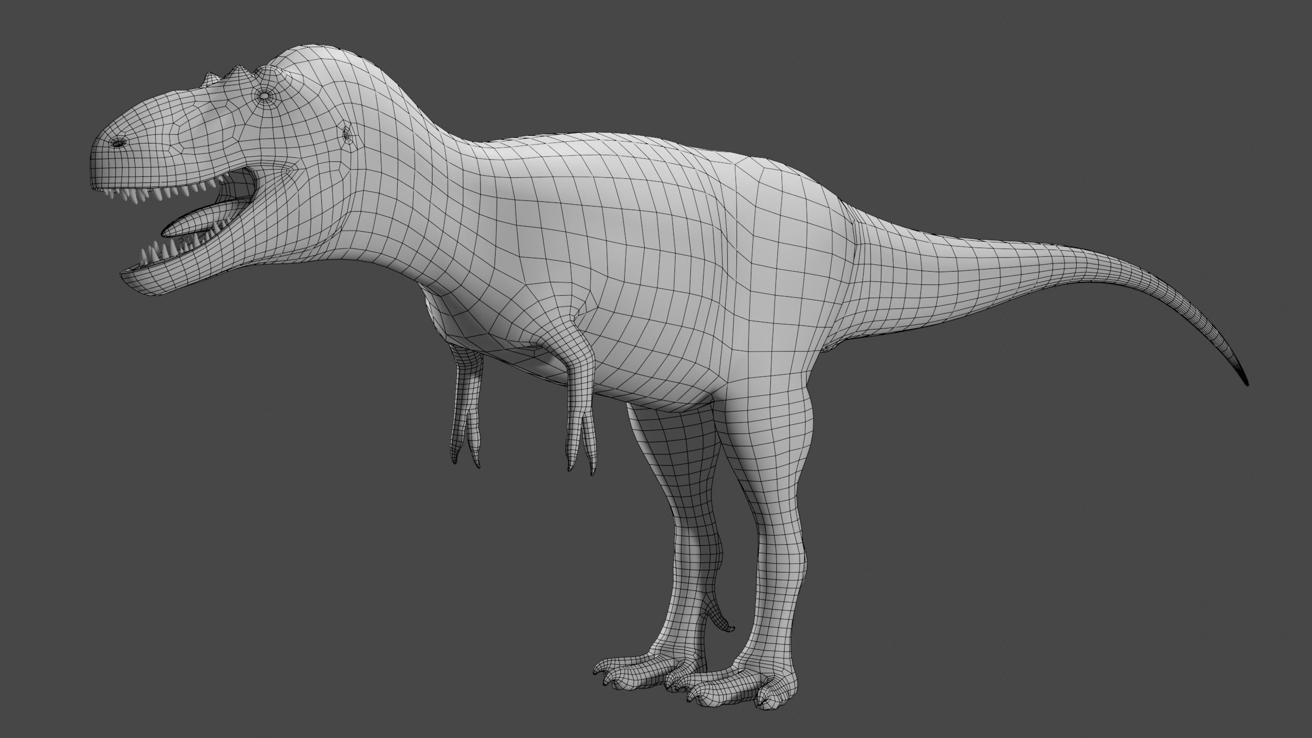 Daspletosaurus base mesh Low-poly 3D model_9