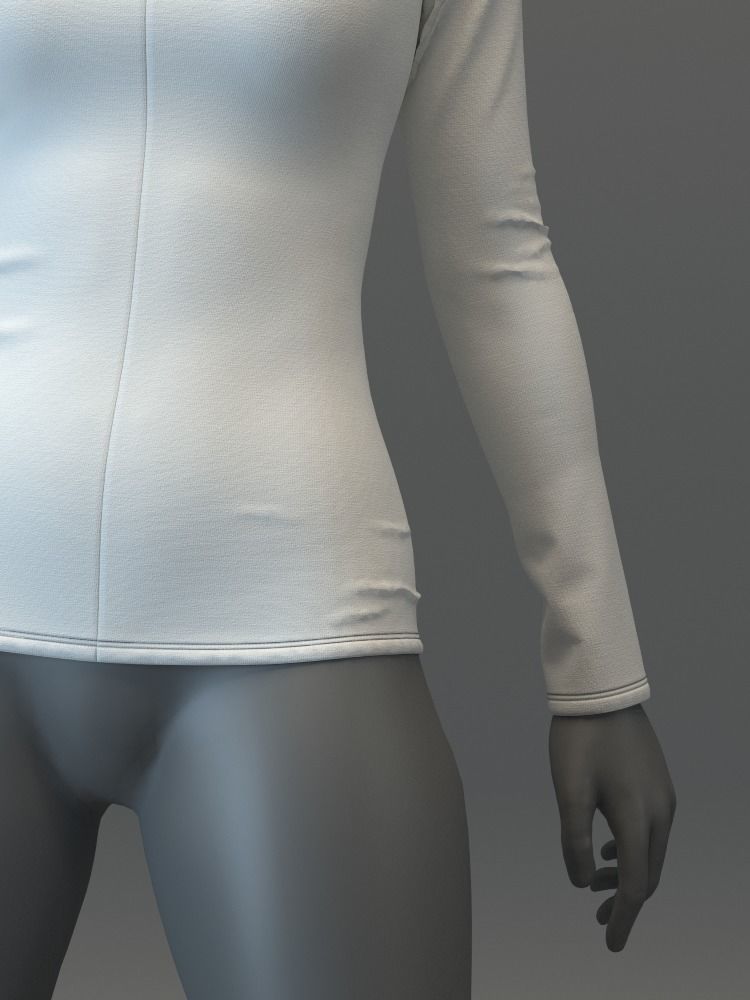 LS Turtleneck Tee 3D model_6