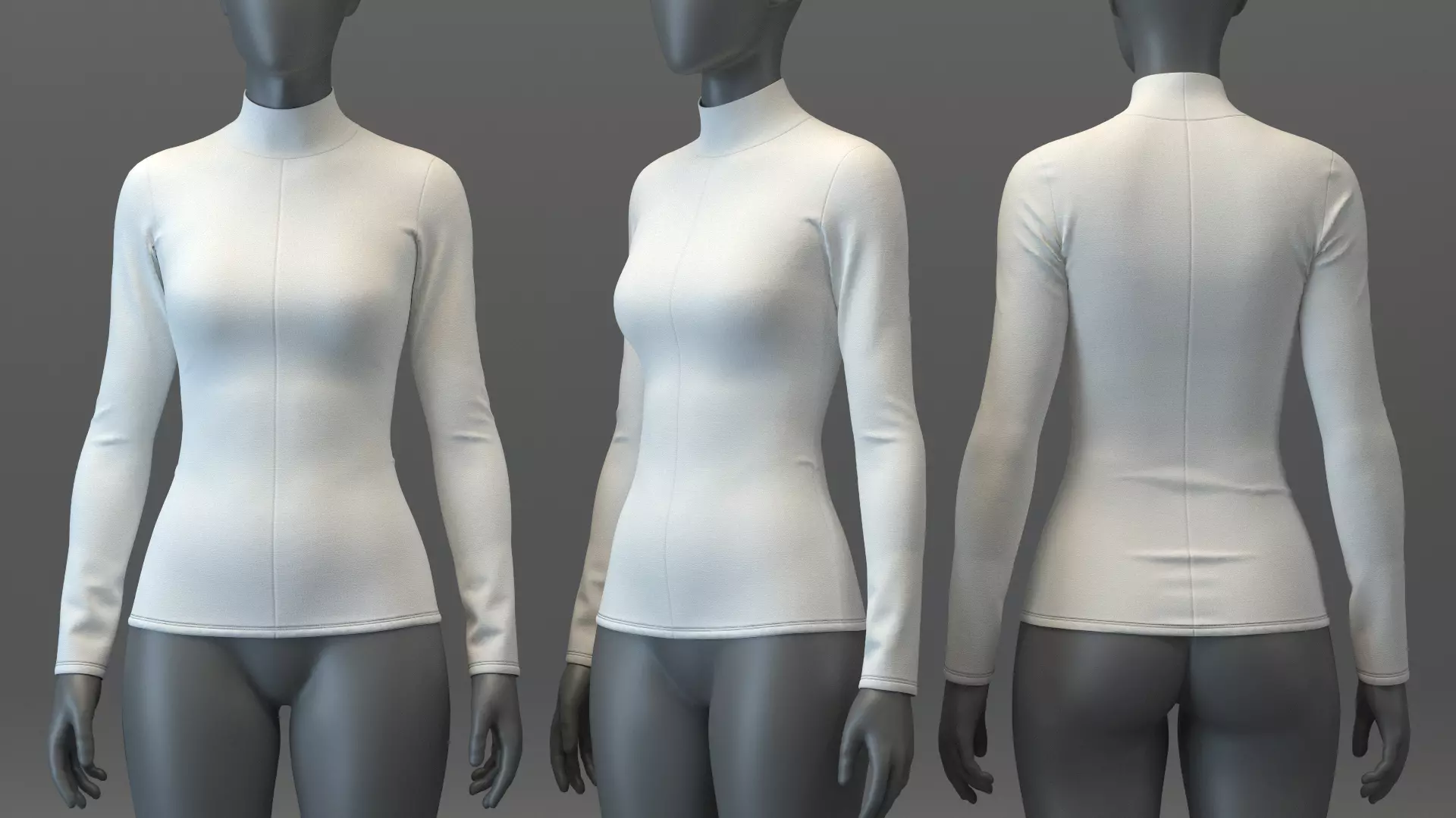LS Turtleneck Tee 3D model_0