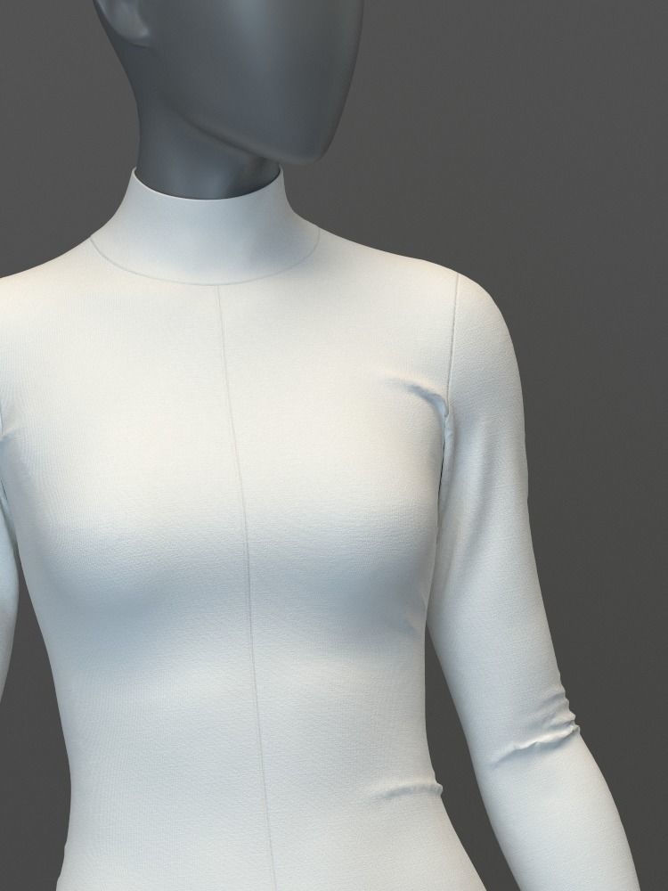 LS Turtleneck Tee 3D model_4