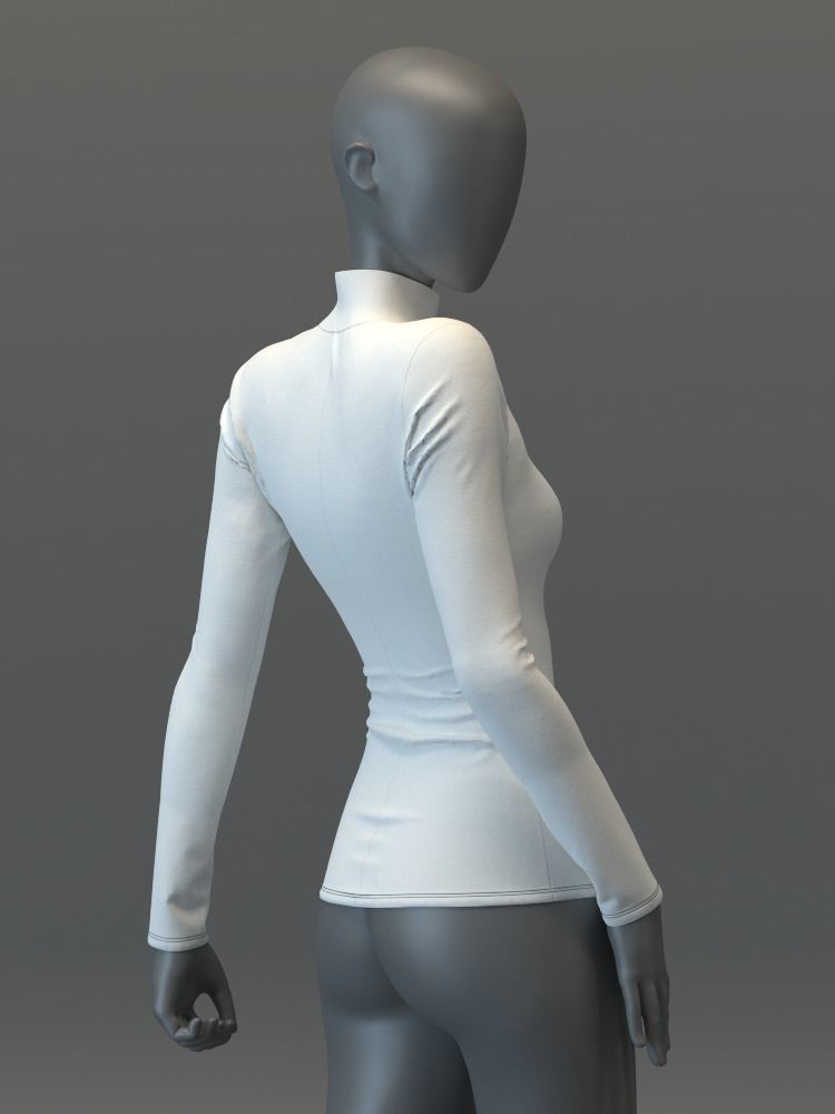 LS Turtleneck Tee 3D model_5