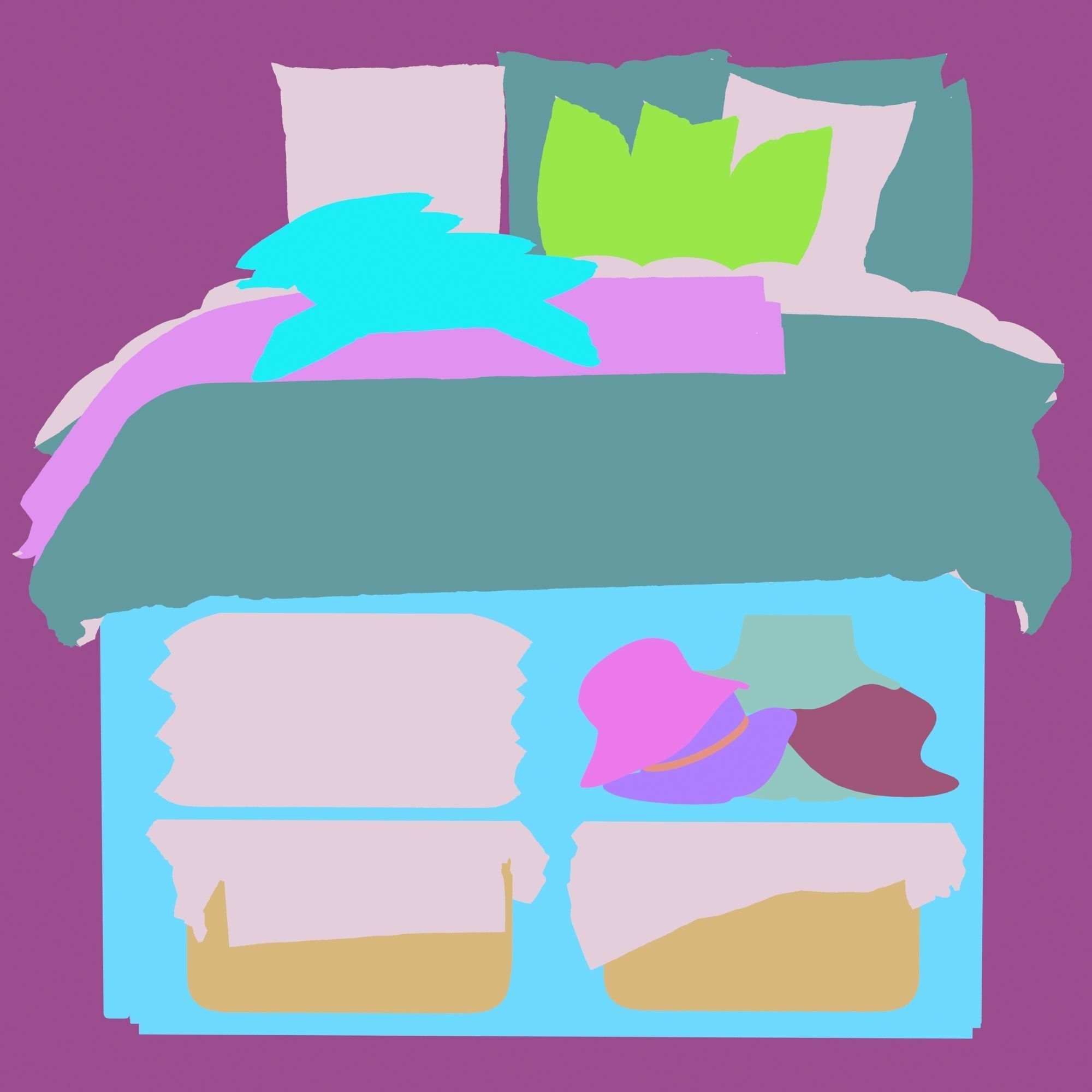 Modernist Captains Bed Low-poly 3D model_4