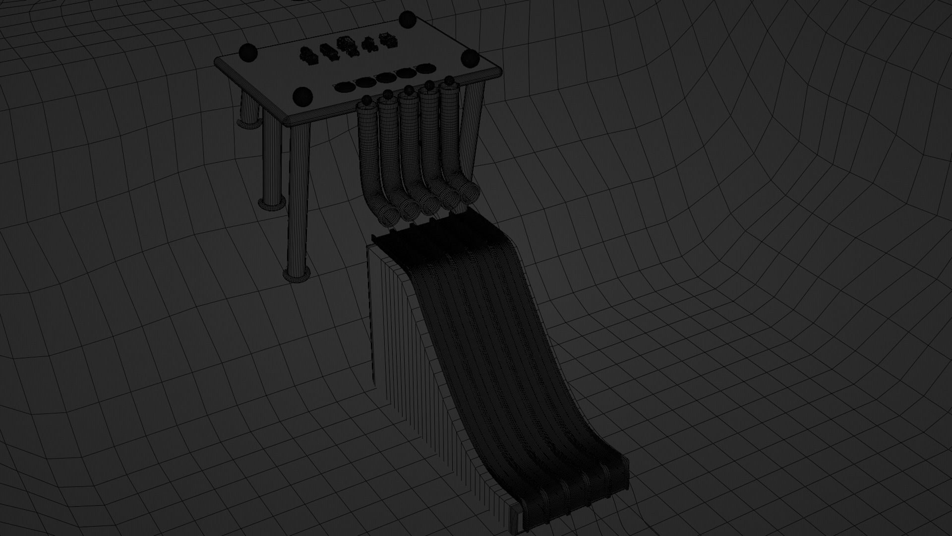 Vehicles Fall on the Tube 3D model_4