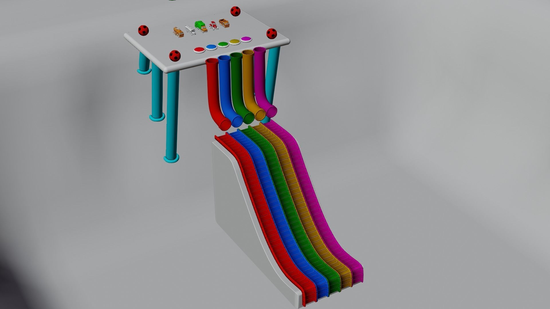 Vehicles Fall on the Tube 3D model_3