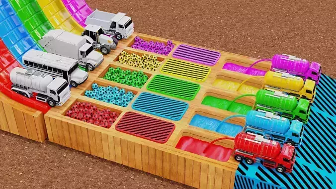 Vehicle Dibbing on the Color pool 3D model