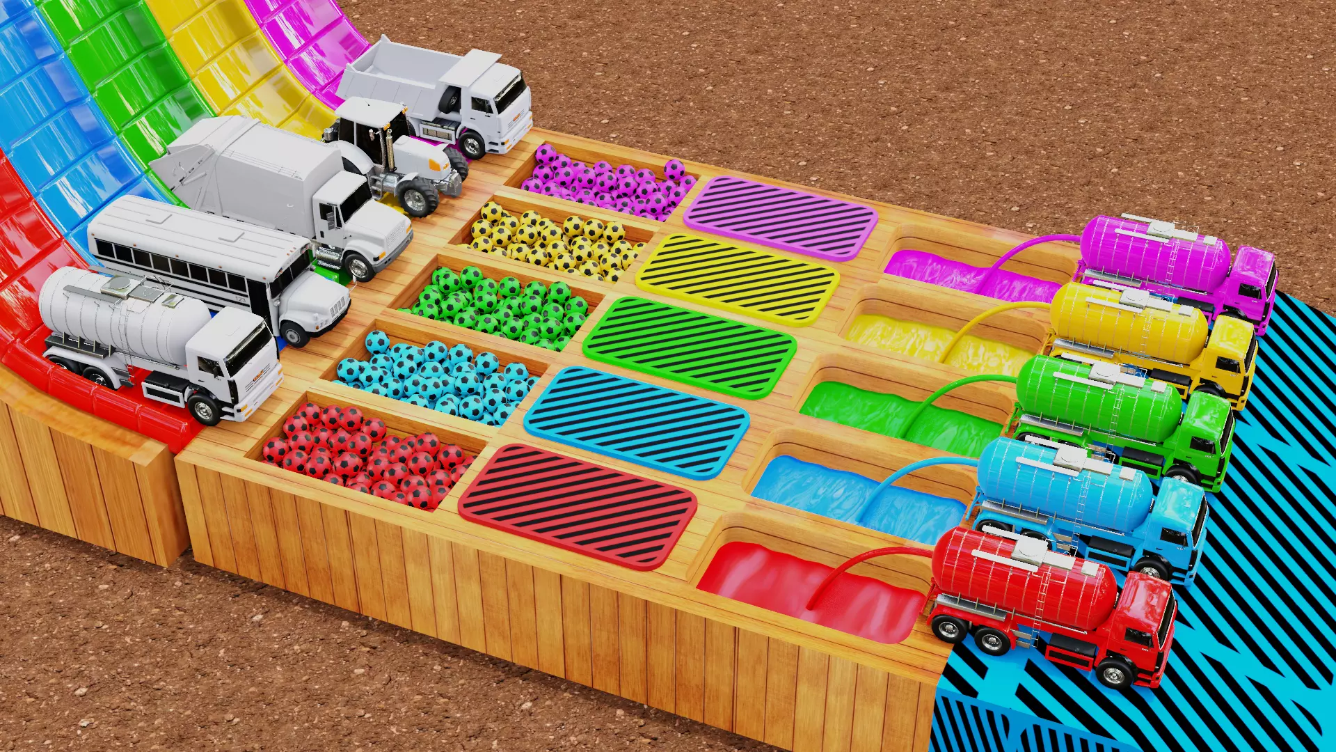 Vehicle Dibbing on the Color pool 3D model_0