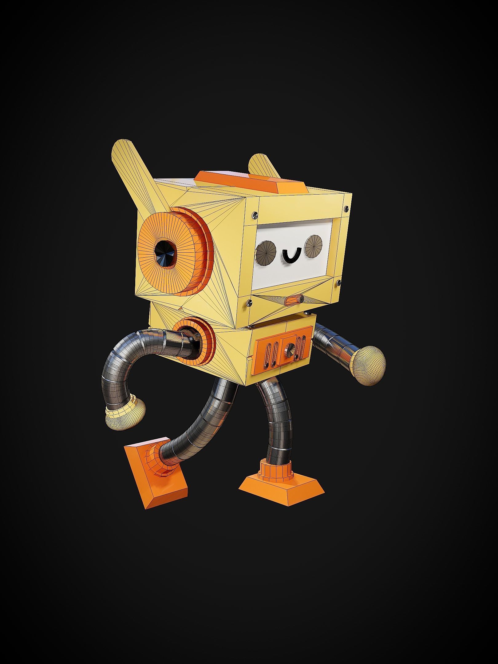 3D small robot 3D model_2