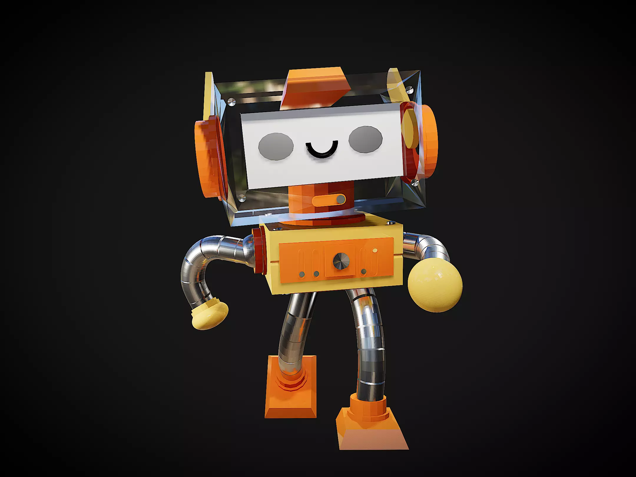 3D small robot 3D model_0