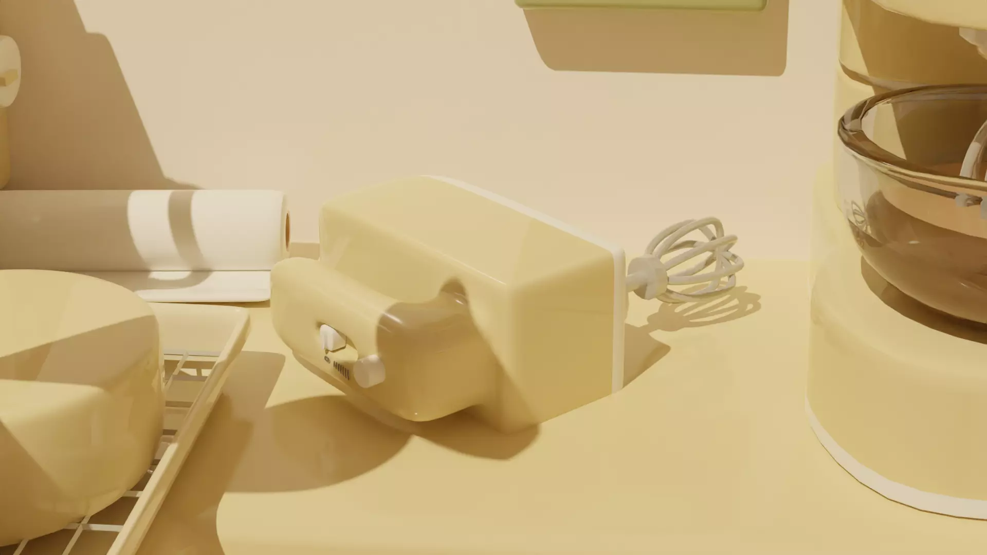 Hand Mixer Cozy Model by Poonsiri Free low-poly 3D model