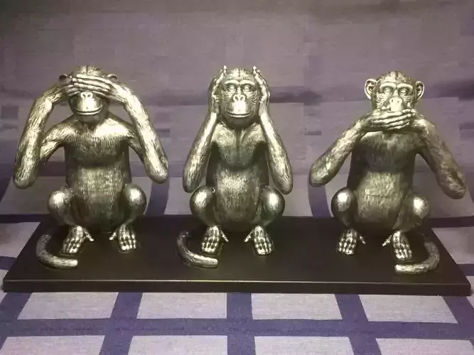 Cant see  dont hear dont talk  STL 3D printing 3D print model