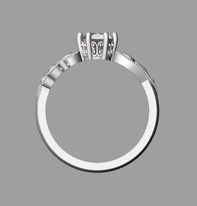 Vintage ring 3D print model_2
