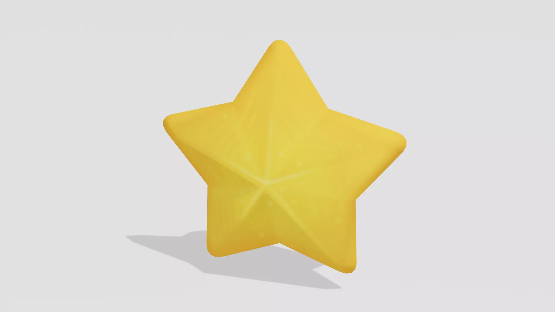 Star Simple - Hand Painted Free 3D model_0