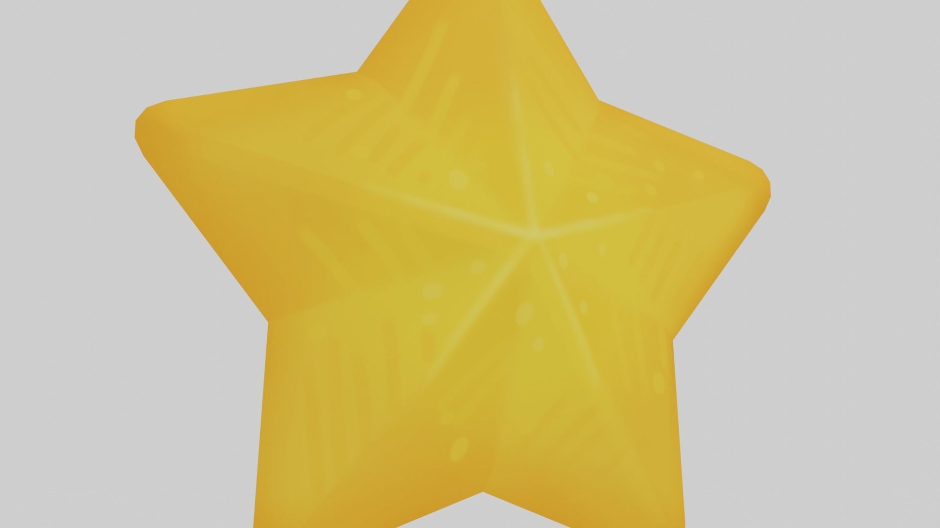 Star Simple - Hand Painted Free 3D model_2