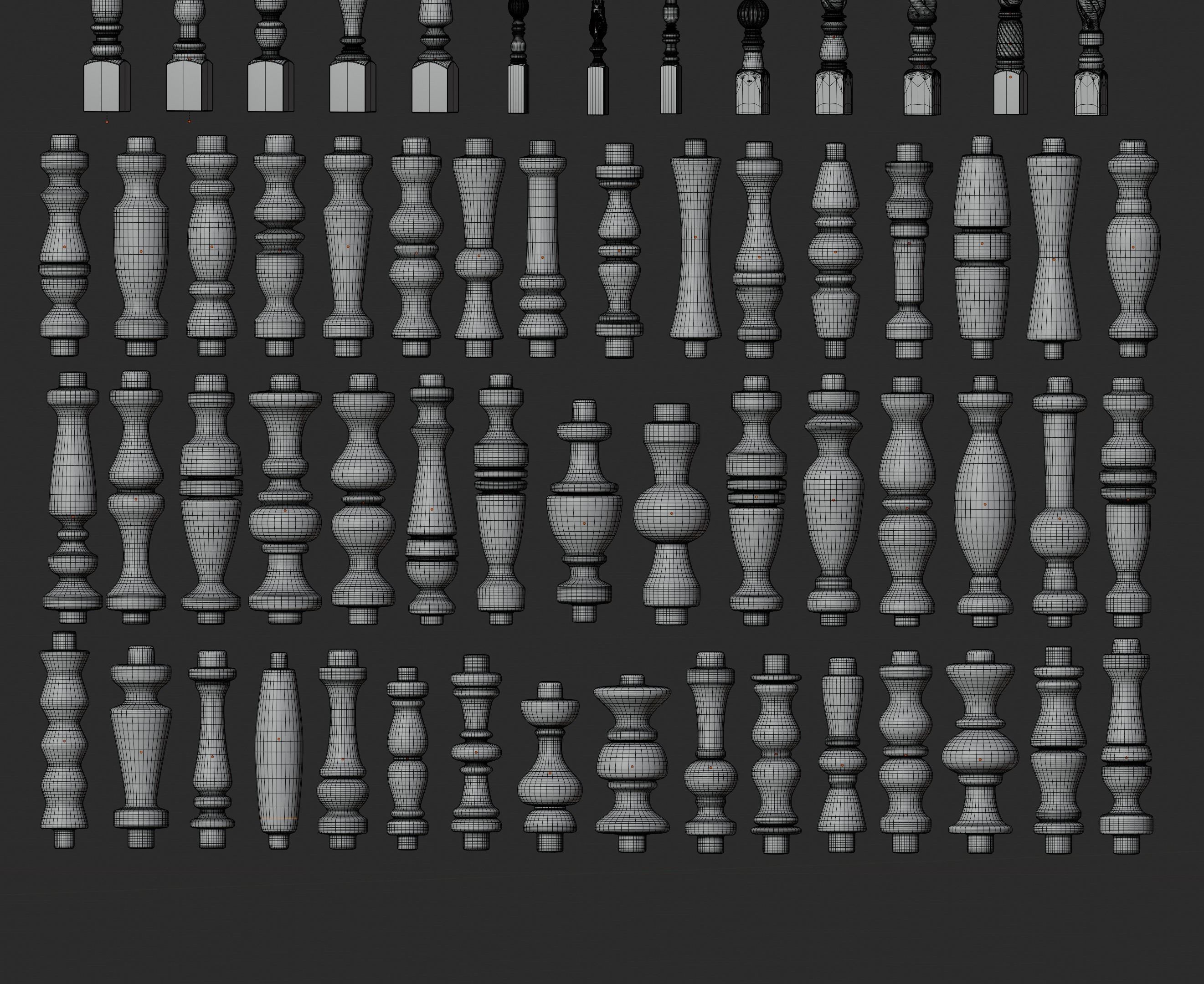 Balusters 60 3D model_9