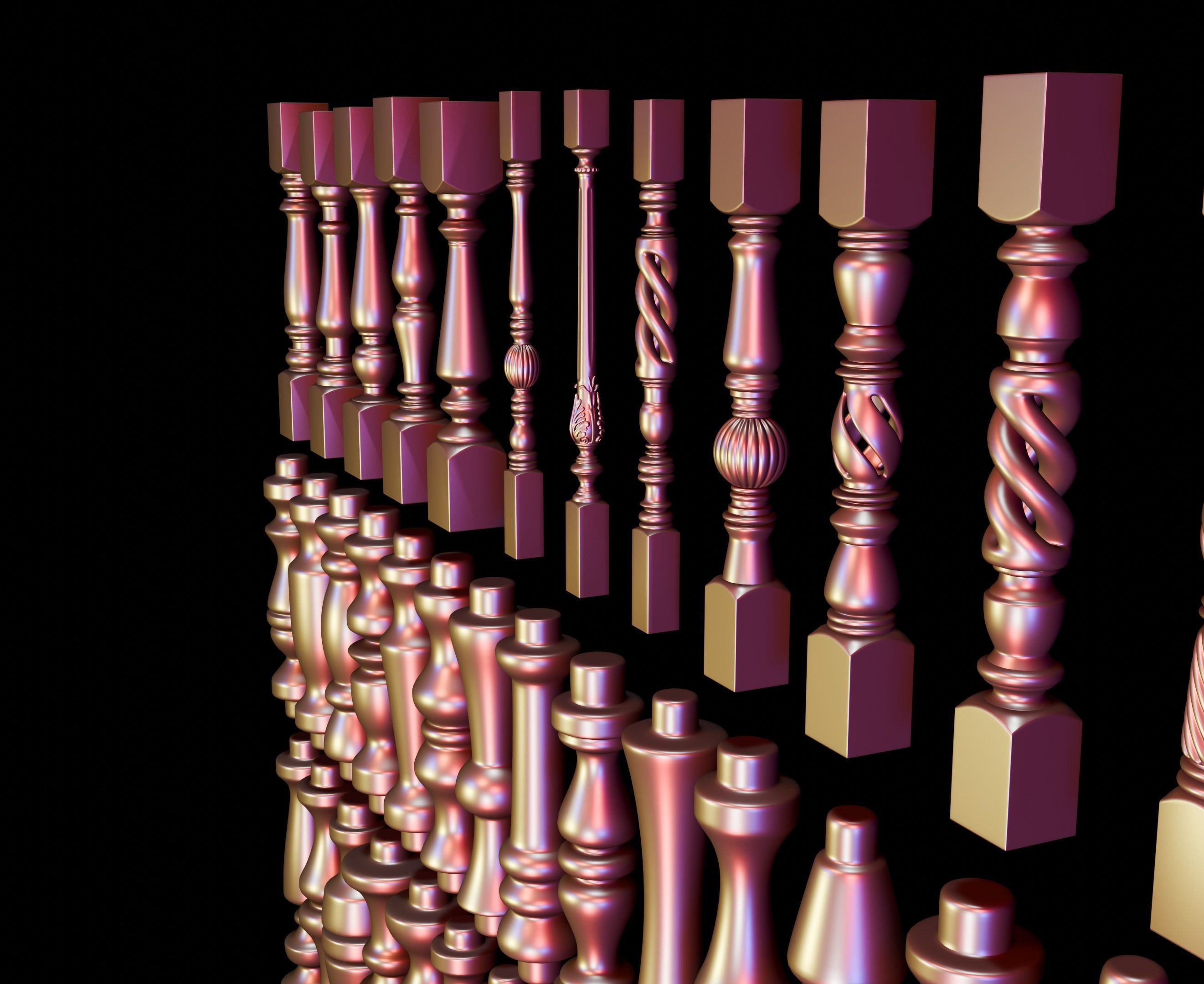 Balusters 60 3D model_1